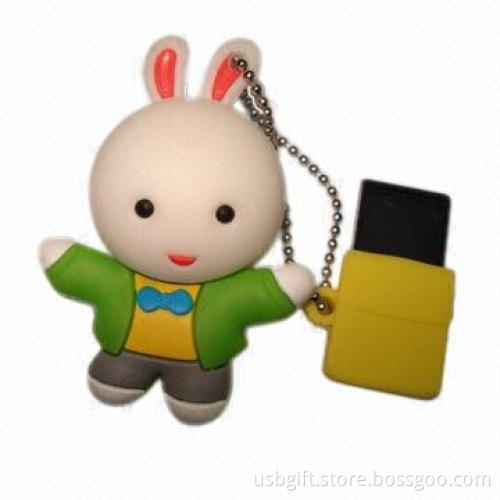 USB flash memory, custom 3D animal-shaped USB, 2GB capacity, OEM ok
